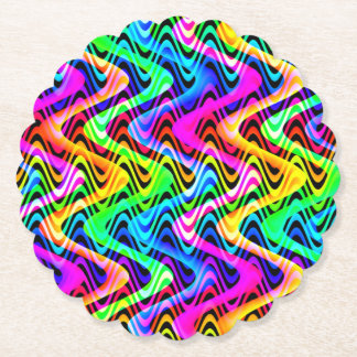 färgade vågor underlägg papper