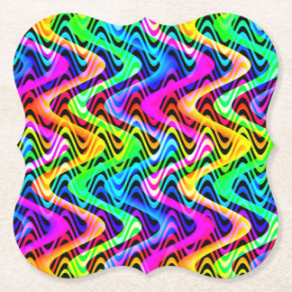 färgade vågor underlägg papper