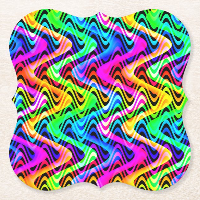 färgade vågor underlägg papper (Framsida)