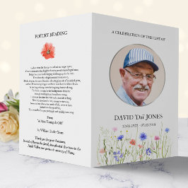 Färgade vilda blommor Silverfoto dödsruna Reklamblad