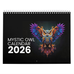 Färgade vingar: Den 2026 Mystic Ugglan Kalender