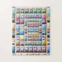 Färgaden belägger med tegel pussel