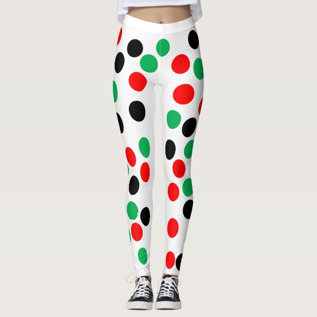 Färgaden bollar leggings (Framsida)