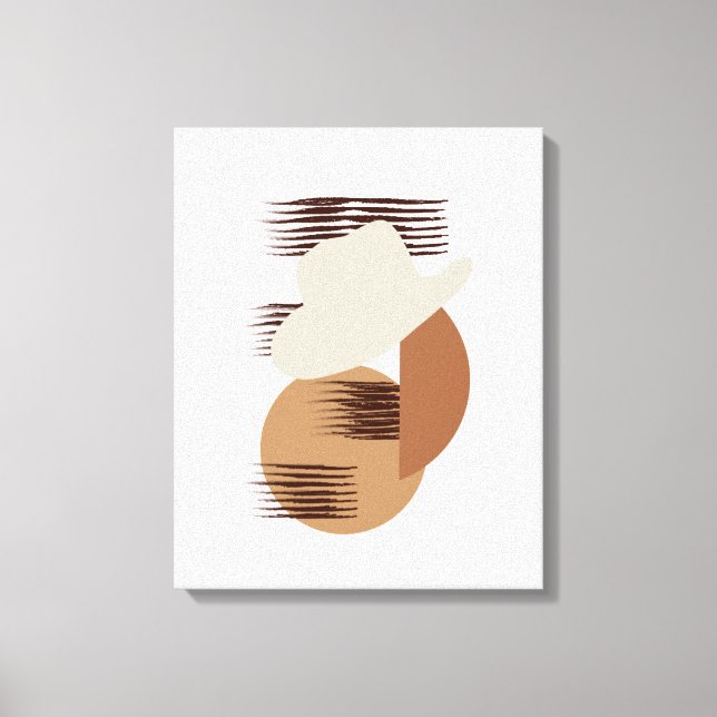 Färgaden Cowboy Hat Canvas Art med minimal Neutral (Framsida)