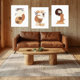 Färgaden Cowboy Hat Canvas Art med minimal Neutral