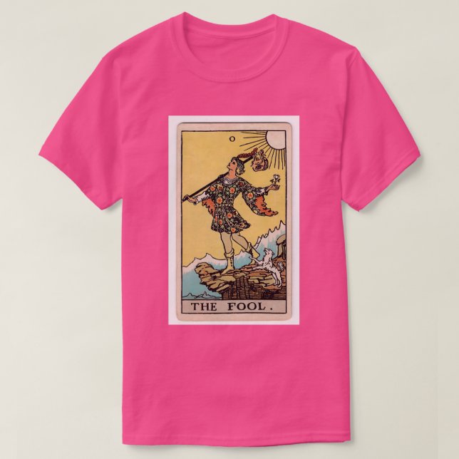 Färgaden Fool Tarot Light T Shirt (Design framsida)