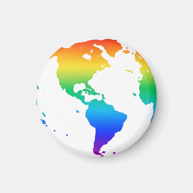 Färgaden jorden Rainbow Magnet (Framsidan)