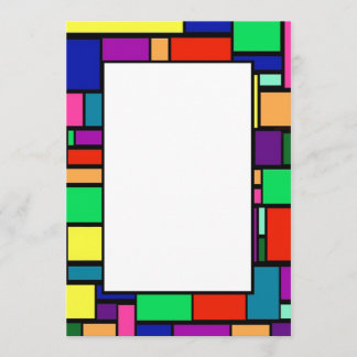 Färgaden kvadrerar inbjudan för gräns 1