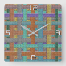Färgaden "plaid", med kanvas fyrkantig klocka