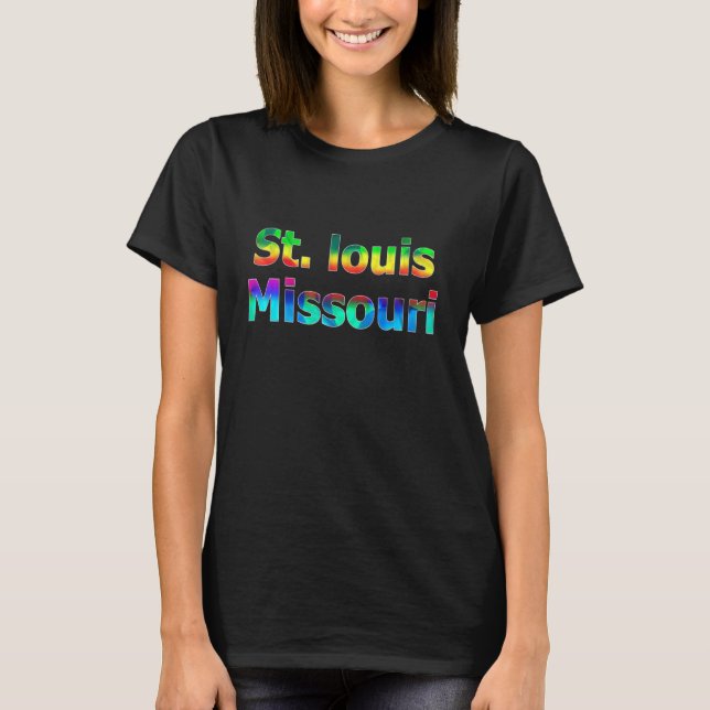 Färgaden St Louis Missouri T Shirt (Framsida)