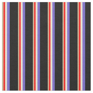 Färgaden Tan, Red, Beige, Slate Blue och Black Tyg