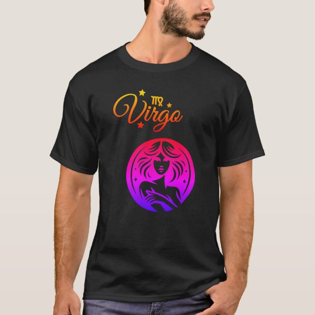 färgaden "våg" t shirt (Framsida)