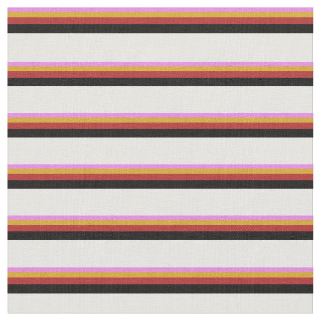 Färgaden Violet, Goldenrod, Red, Black och White Tyg (Närbild)