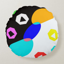 Färgadens former rund kudde