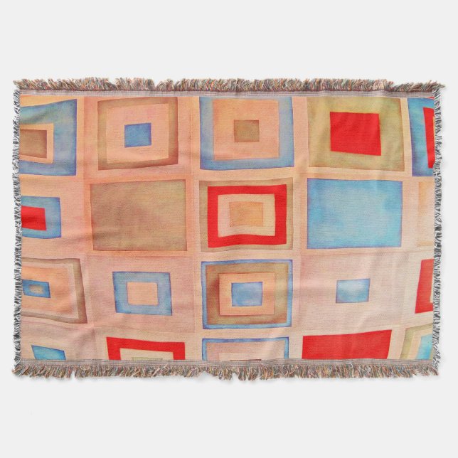 Färgadens fyrkanter filt (Framsidan)