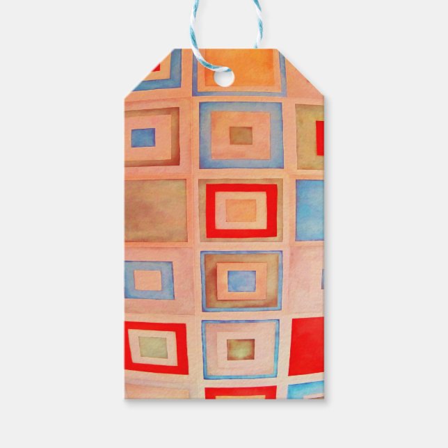 Färgadens fyrkanter presentetikett (Framsidan)