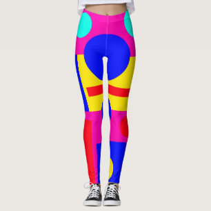 Färgadens geometriska former leggings