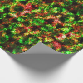 Färgadens grönt, gult till rött med fjädrar. presentpapper