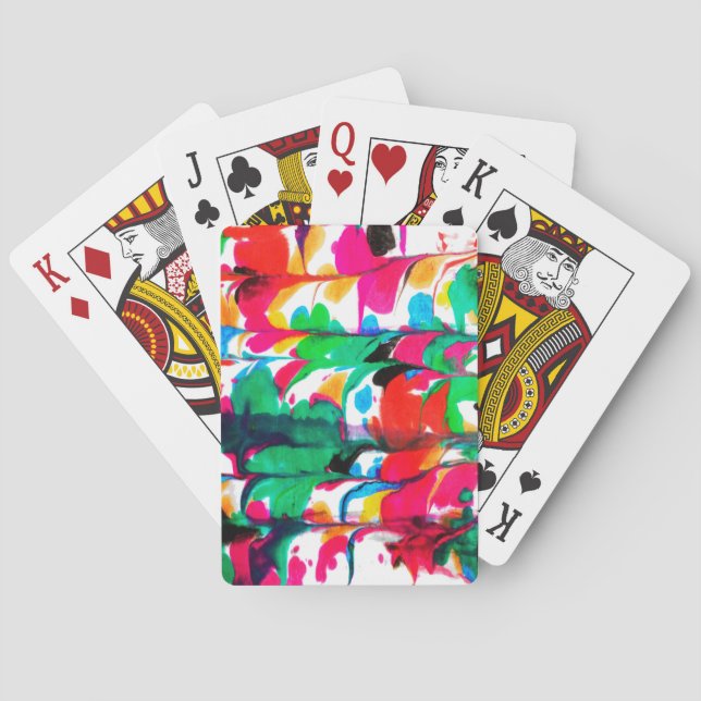 Färgadens hjärtan casinokort (Baksidan)