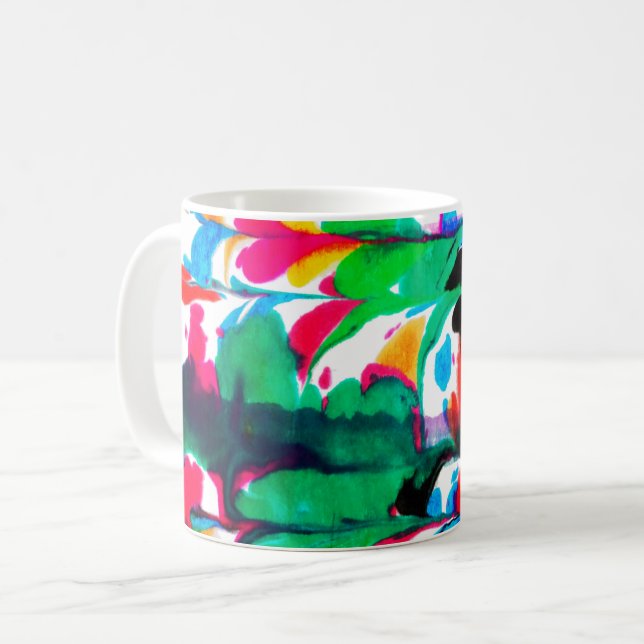 Färgadens hjärtan kaffemugg (Framsida vänster)