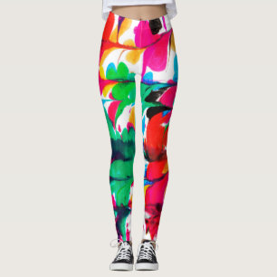 Färgadens hjärtan leggings