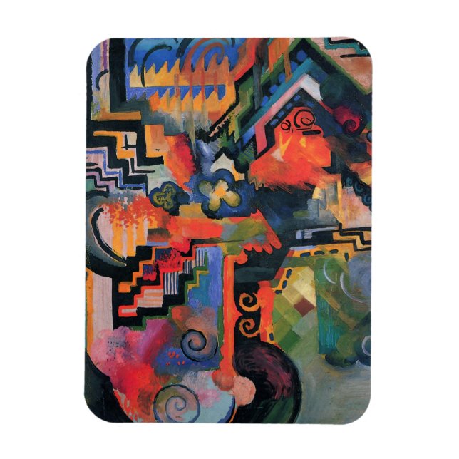 "Färgadens sammansättning" Art-magnet Magnet (Vertikal)