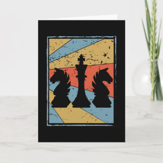 Färgadens vintage chess figurer kort
