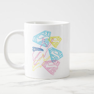 Färgader för supertjej och Logotyp Jumbo Mugg