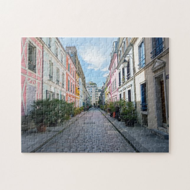 Färgader i Rue Cremieux - Paris, Frankrike Pussel (Horisontell)