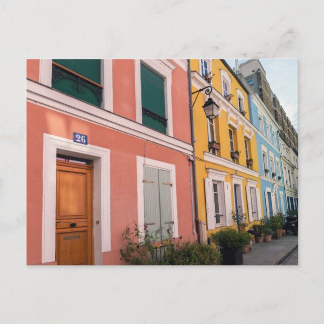 Färgader i Rue Cremieux - Paris Vykort (Framsida)