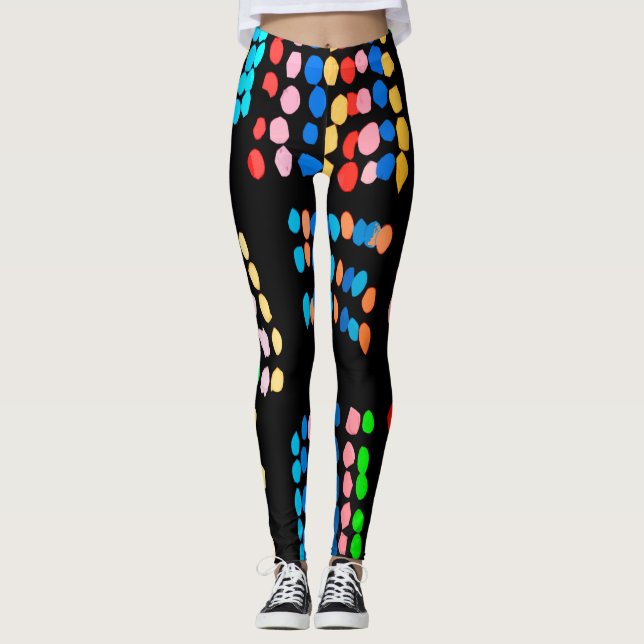Färgader Leggings (Framsida)