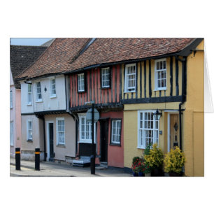 Färgader på Saffron Walden, Essex, Förenade kungar Hälsningskort
