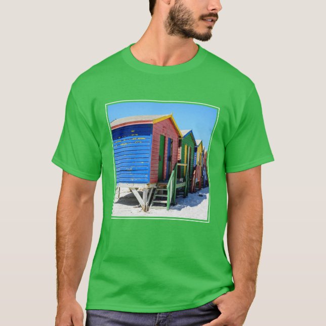 Färgadstrandkojor Tee (Framsida)