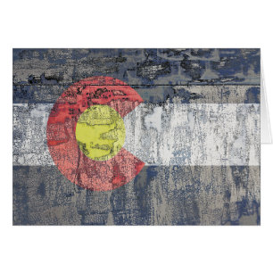 färgadtexturerad flagga hälsningskort