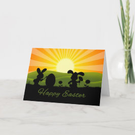 Färgägg för kute Påskhare Helgkort