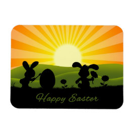 Färgägg för kute Påskhare Magnet