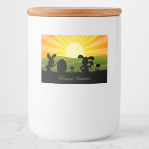 Färgägg för kute Påskhare Mat Etiketter