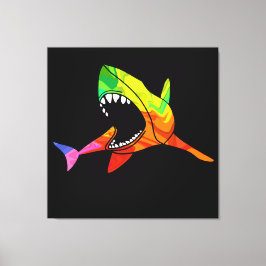 Färgaktig haj canvastryck