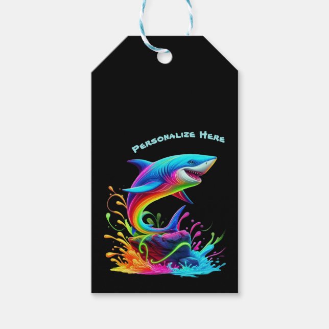 Färgaktig haj Stänk- Presentetikett (Framsidan)