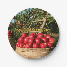 Färgaktigt äppelskörd Happy thanksgiving