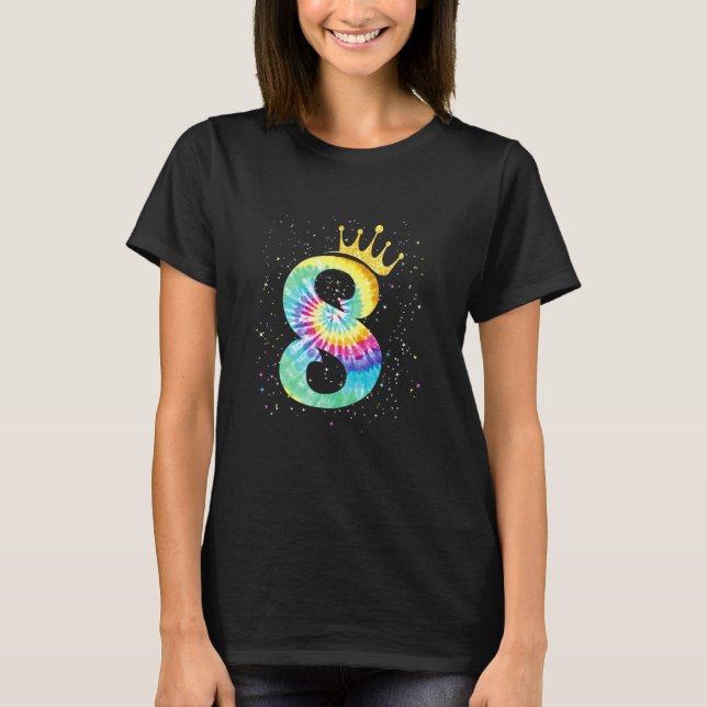 Färgämne, 8 år gamla flickor, 8: e födelsedagskalk t shirt (Framsida)