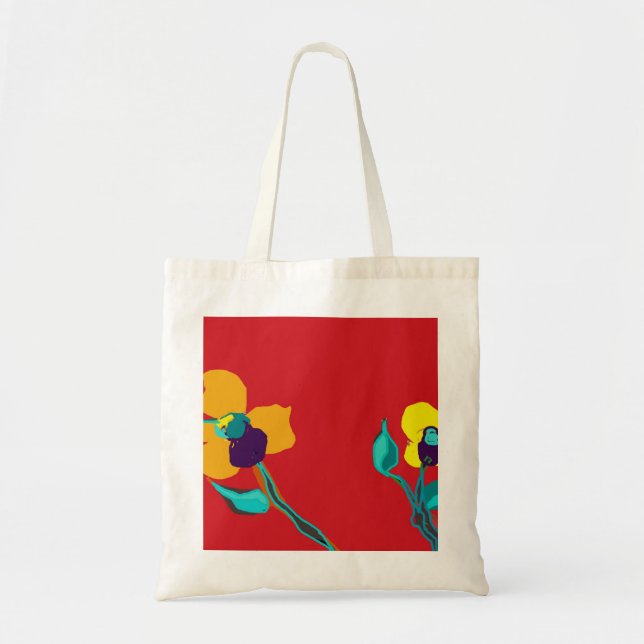 FÄRGÄMNE BAG..BLOMMIGT DESIGN>ORIENTCOURT TYGKASSE (Framsidan)