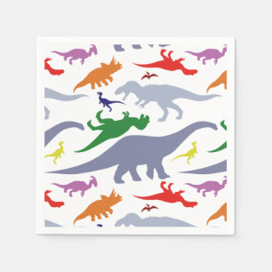 Färgämne Dinosaur Mönster (ljust) Pappersservett
