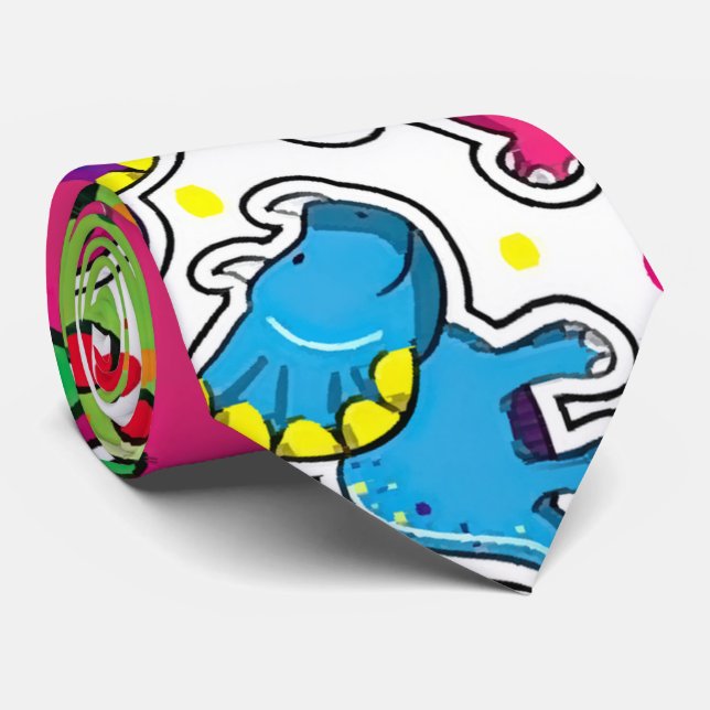 Färgämne Dinosaur Sömlös Mönster, Dinosaur Seaml Slips (Rullad)