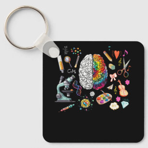 Färgämne Dye Brain Science Art Neuroscience Ne Nyckelring