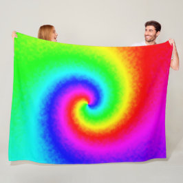 Färgämne Dye Rainbow Swirl Hippie Boho Chic Fleecefilt