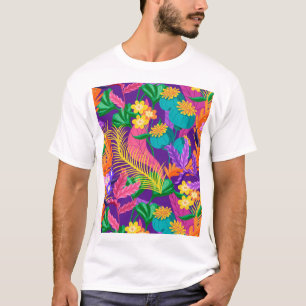 Färgämne exotiskt Blommönster-23148 T Shirt