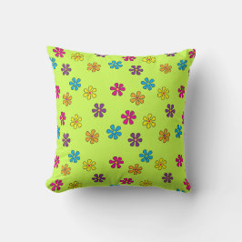 Färgämne Hippie Flower Kudde