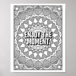 Färgämne på färgsidan Mandala Mönster mindness cit Poster