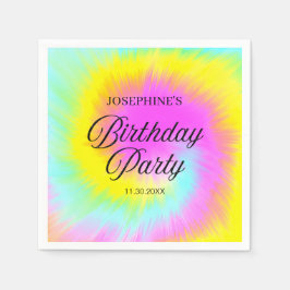 Färgämne Pastel Boho Födelsedagsfest Pappersservett